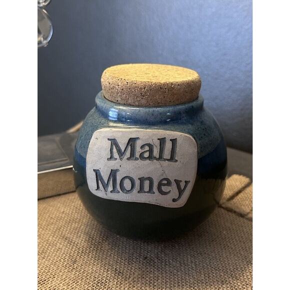 Tumbleweed Pottery Ceramic " Mall Money " Money Jar " BEAUTIFUL COLLECTIBLE " - Picture 1 of 5